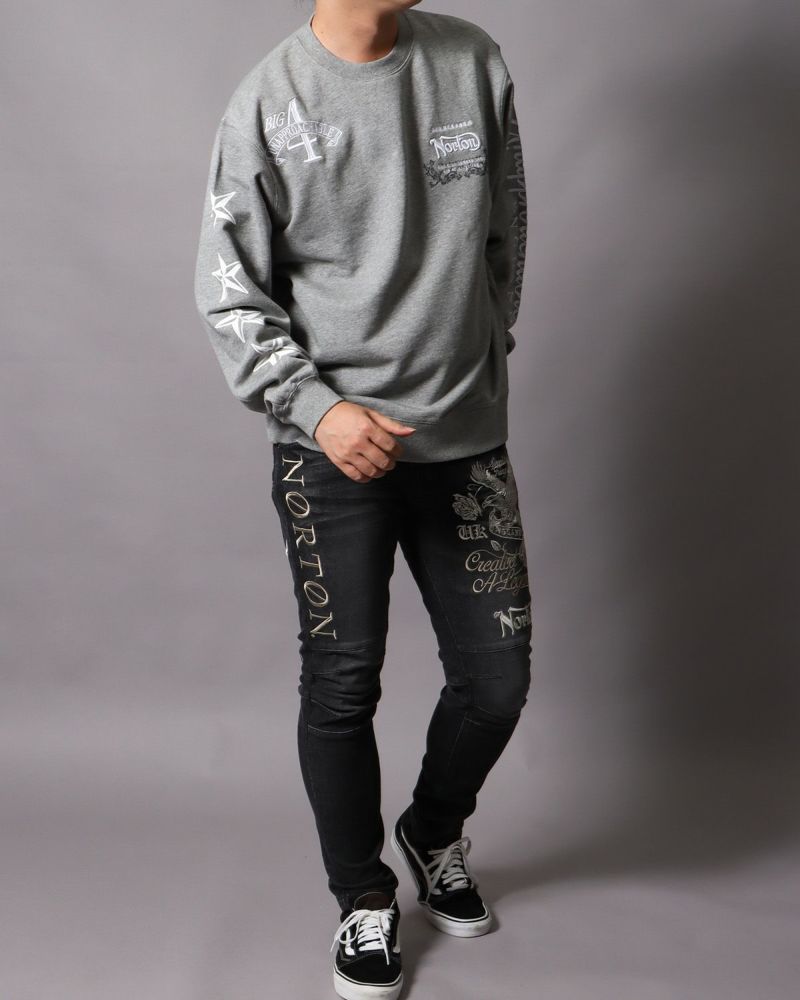 杢グレー：178cm/75kg(Lサイズ着用)