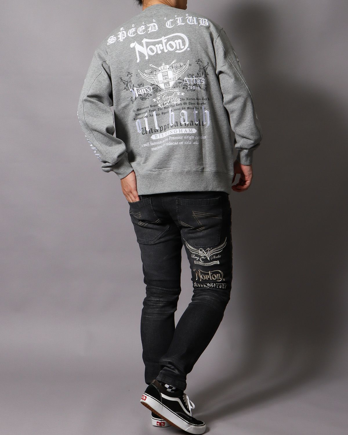 杢グレー：178cm/75kg(Lサイズ着用)