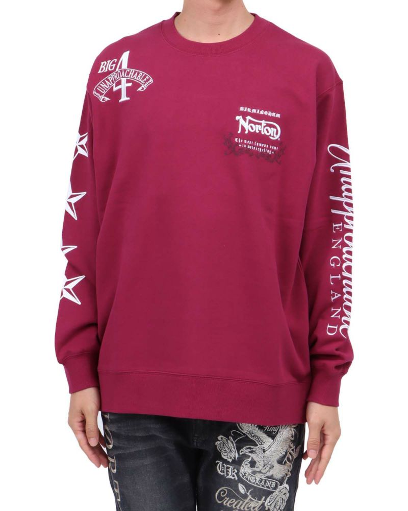 ダークレッド：174cm62kg(Lサイズ着用)