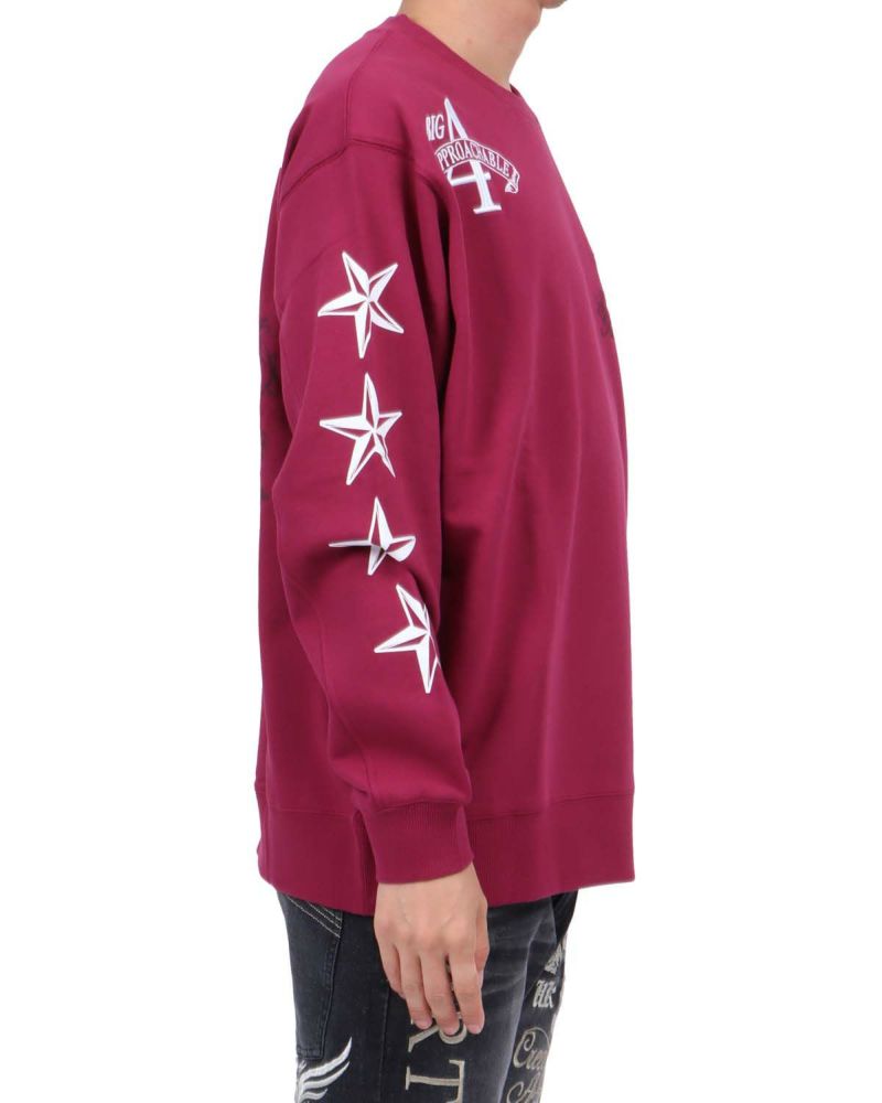 ダークレッド：174cm62kg(Lサイズ着用)