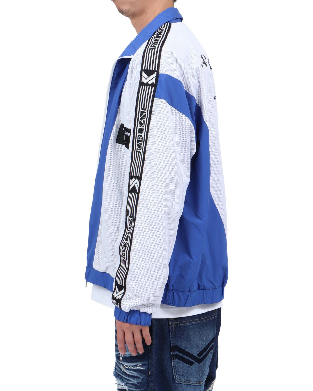 ホワイト：174cm62kg(Lサイズ着用)