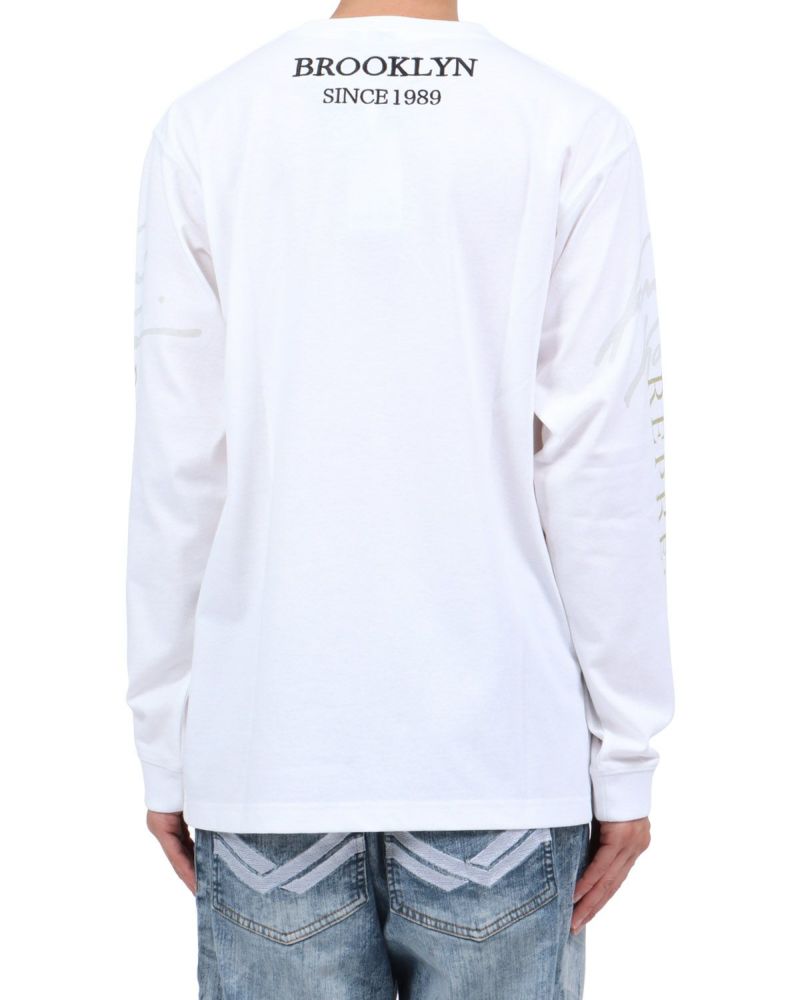 ホワイト：174cm62kg(Lサイズ着用)