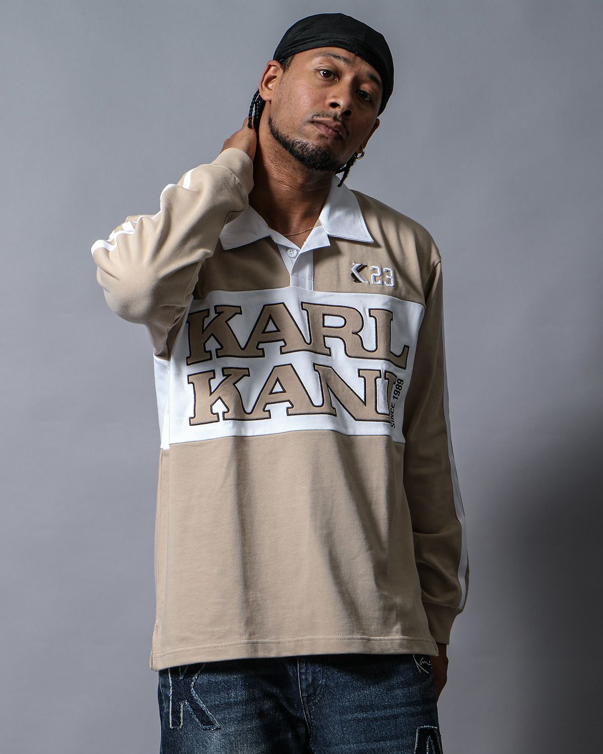 ベージュ：180cm(XLサイズ着用)