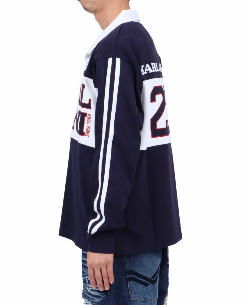 ネイビー：174cm62kg(Lサイズ着用)