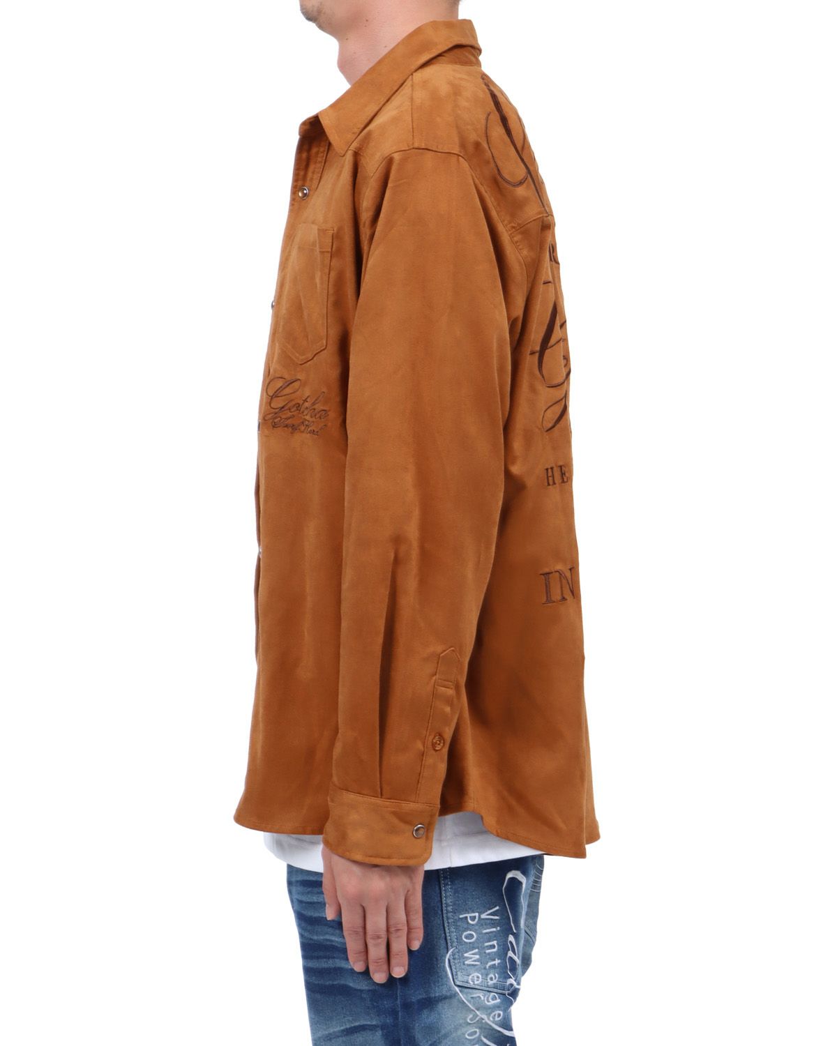 キャメル：174cm62kg(Lサイズ着用)