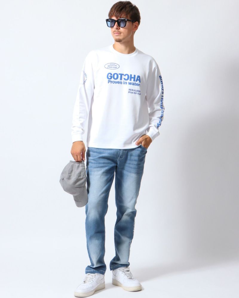 ホワイト：180cm/70kg(Lサイズ着用)