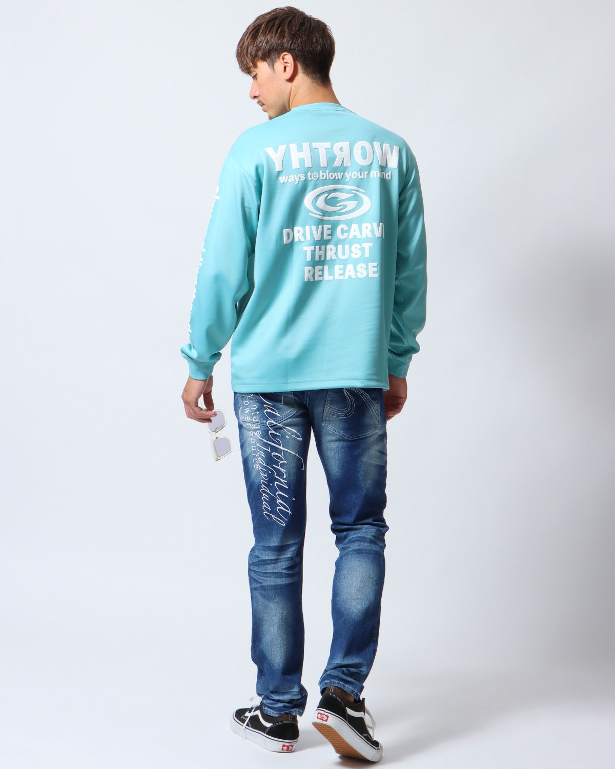 アップルグリーン：180cm/70kg(Lサイズ着用)