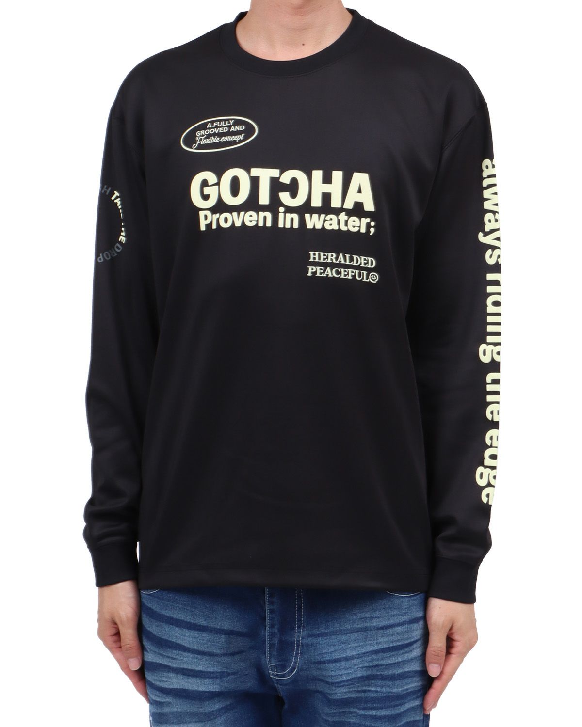 ブラック：174cm62kg(Lサイズ着用)