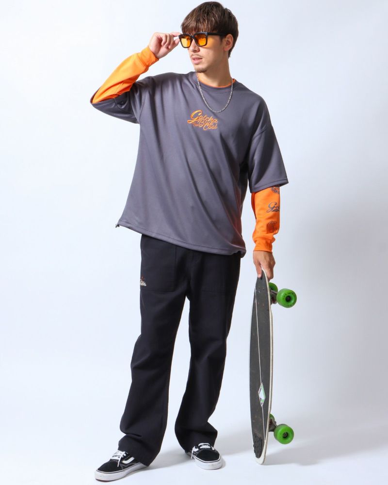 チャコール：180cm/70kg(Lサイズ着用)