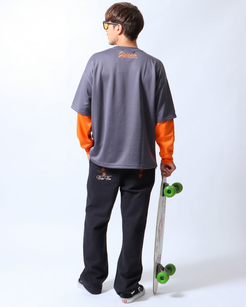 チャコール：180cm/70kg(Lサイズ着用)