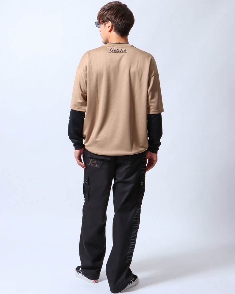 ベージュ：180cm/70kg(Lサイズ着用)