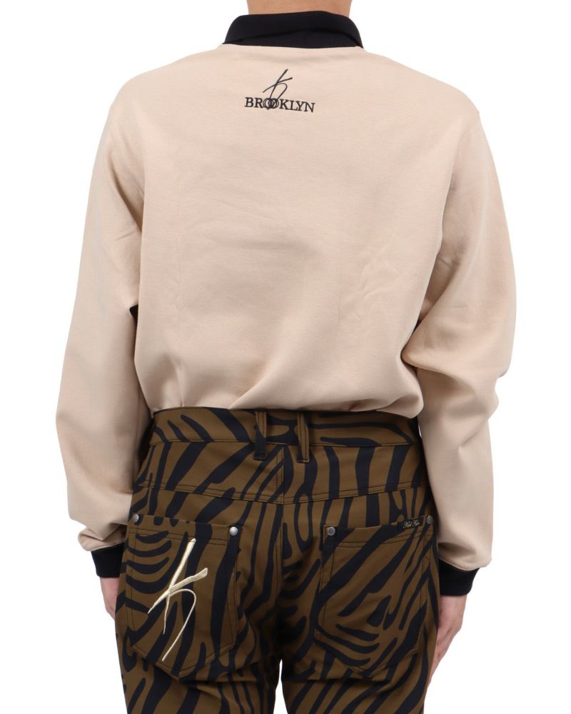 ベージュ：173cm63kg(Lサイズ着用)