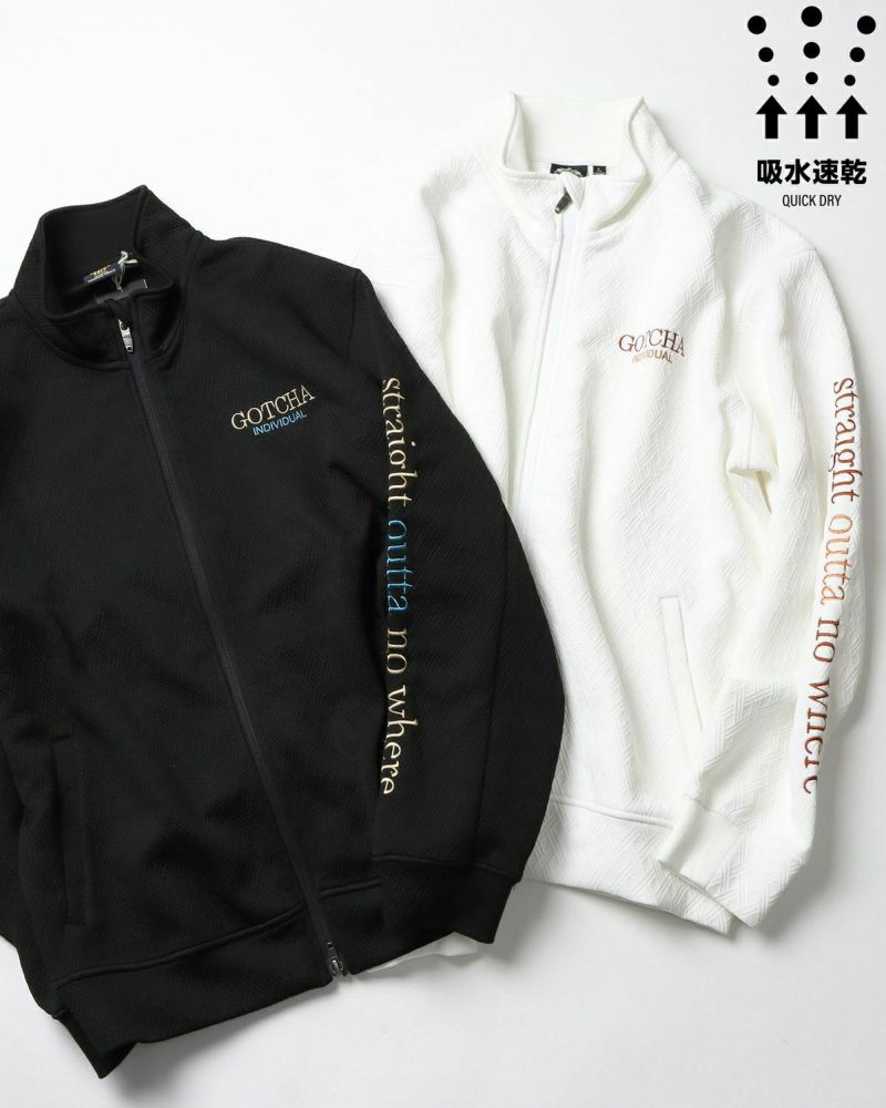 未使用 Gotcha golf L セットアップ ブラック スウェット上下 GOTCHA GOLF] ビッグ ロゴ ベーシック ハーフジップ ロンT