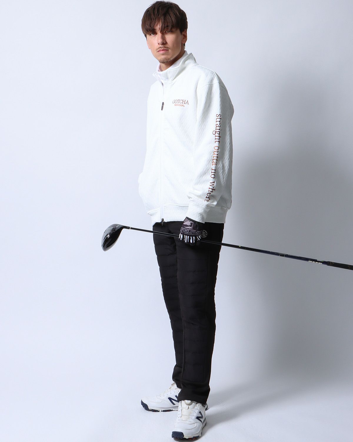 ホワイト：180cm/70kg(Lサイズ着用)