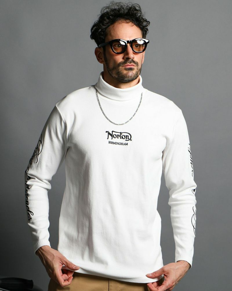 Norton] ロゴ 刺繍 テレコ モックネック | PEET ONLINE STORE