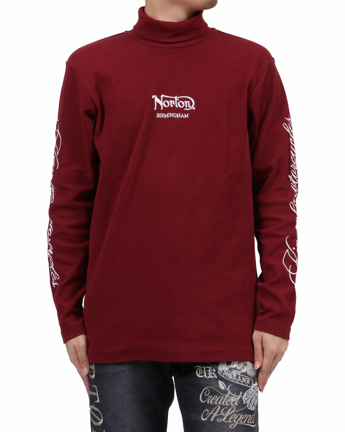 ダークレッド：173cm63kg(Lサイズ着用)