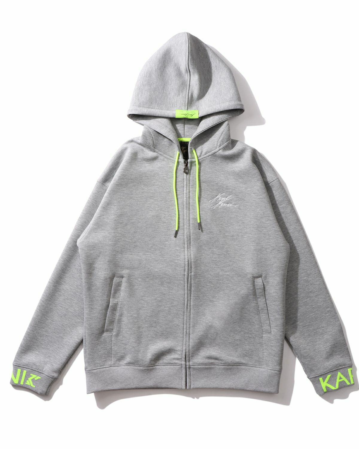 Karl Kaniネオン ポイント ダンボールニット セットアップ Karl Kani] ネオン ポイント ダンボールニット フルジップ パーカー