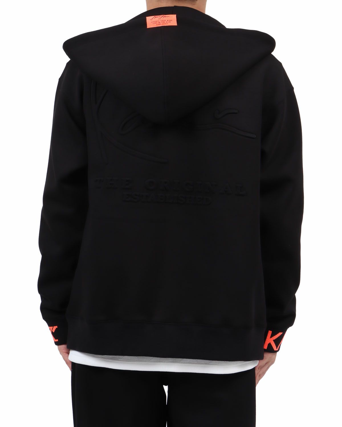 Karl Kani] ネオン ポイント ダンボールニット フルジップ パーカー