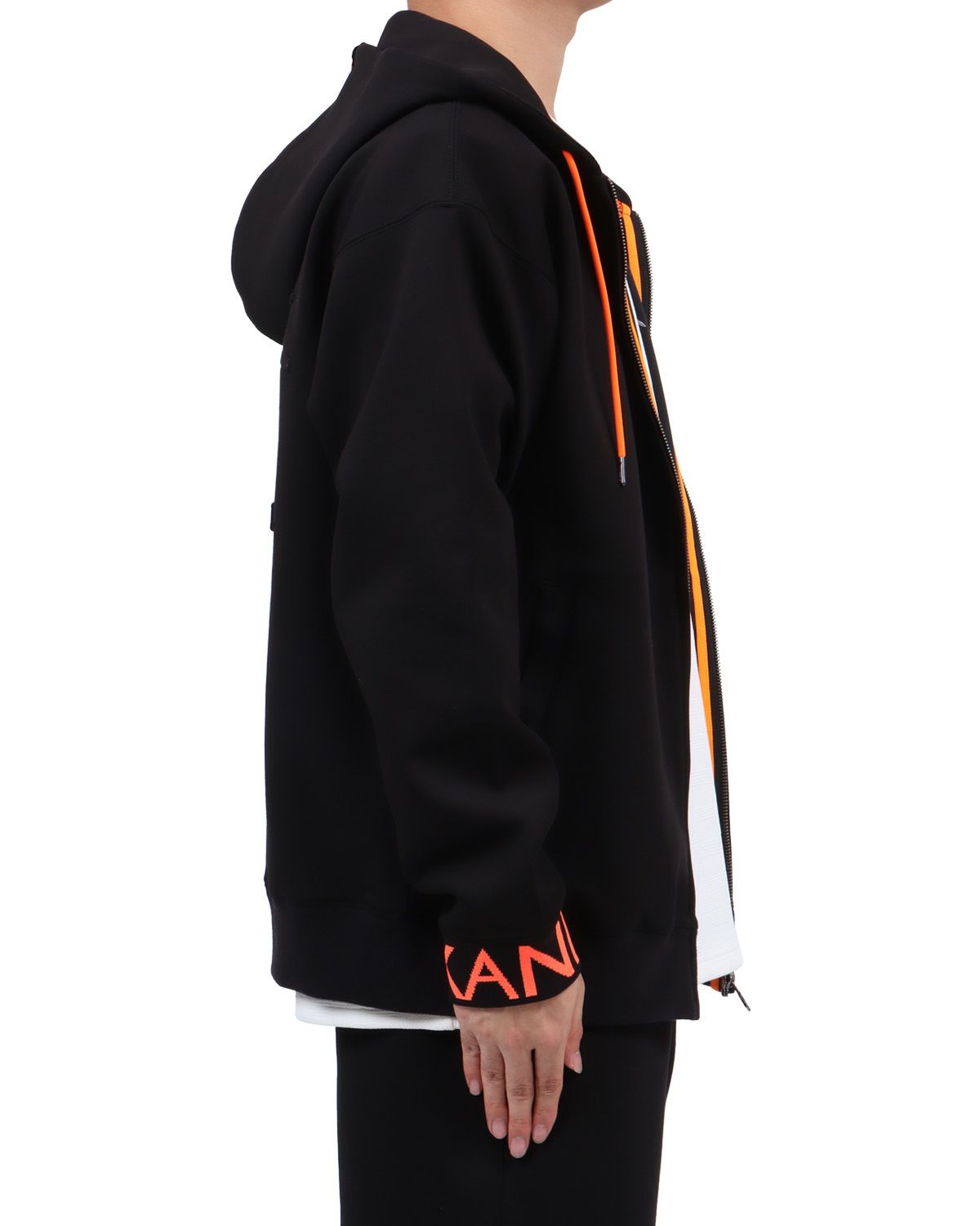 Karl Kani] ネオン ポイント ダンボールニット フルジップ パーカー