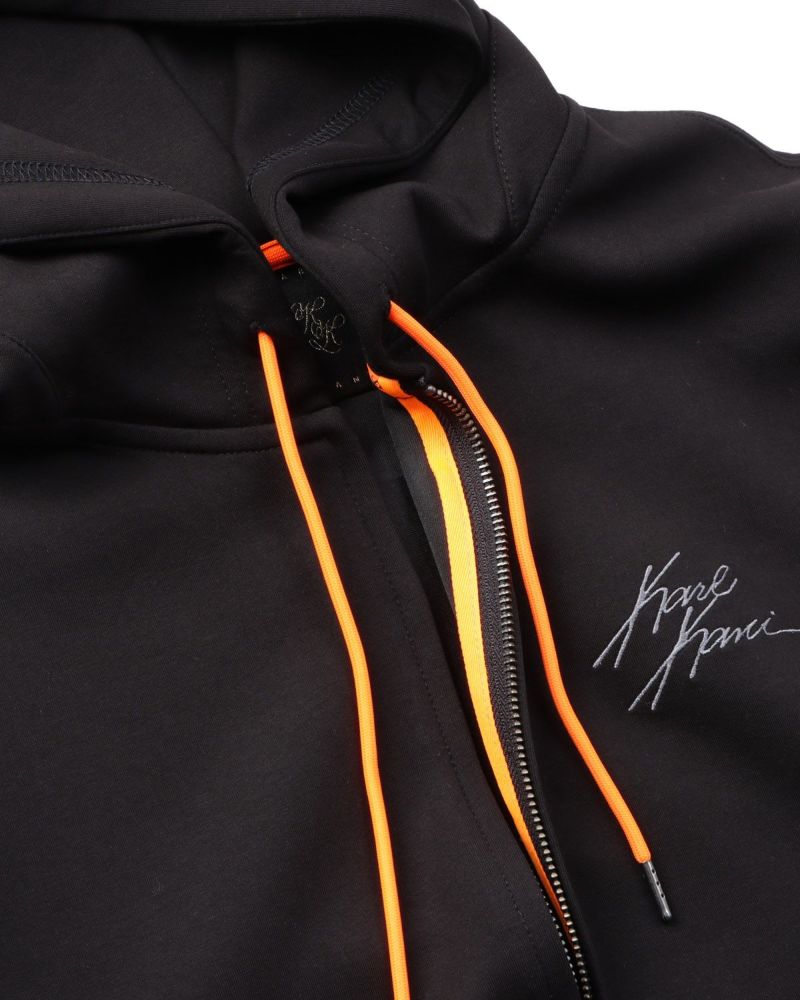 Karl Kani] ネオン ポイント ダンボールニット フルジップ パーカー