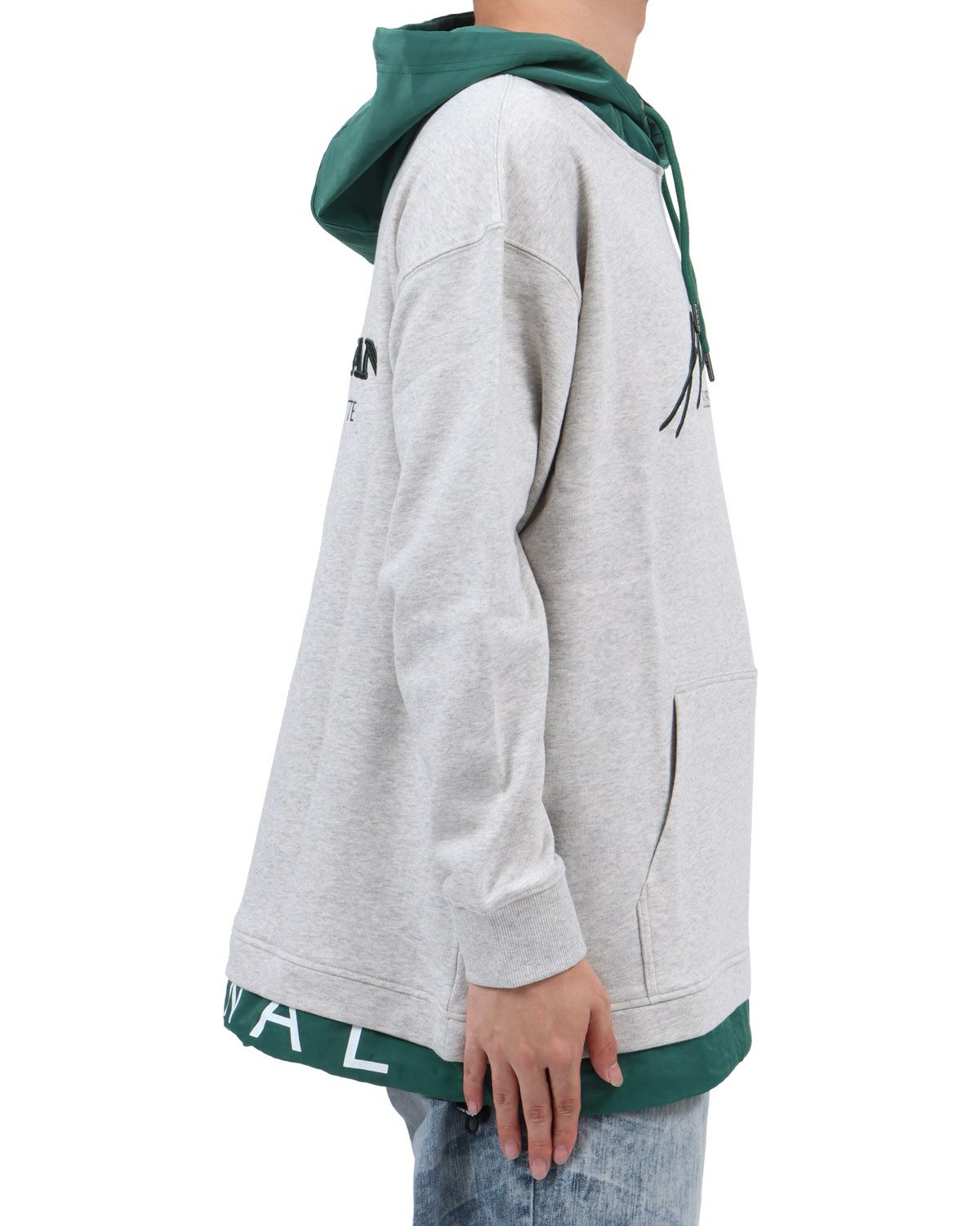 杢グレー：173cm63kg(Lサイズ着用)