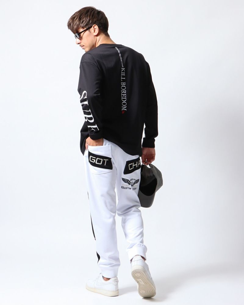 ホワイト：180cm/70kg(Lサイズ着用)