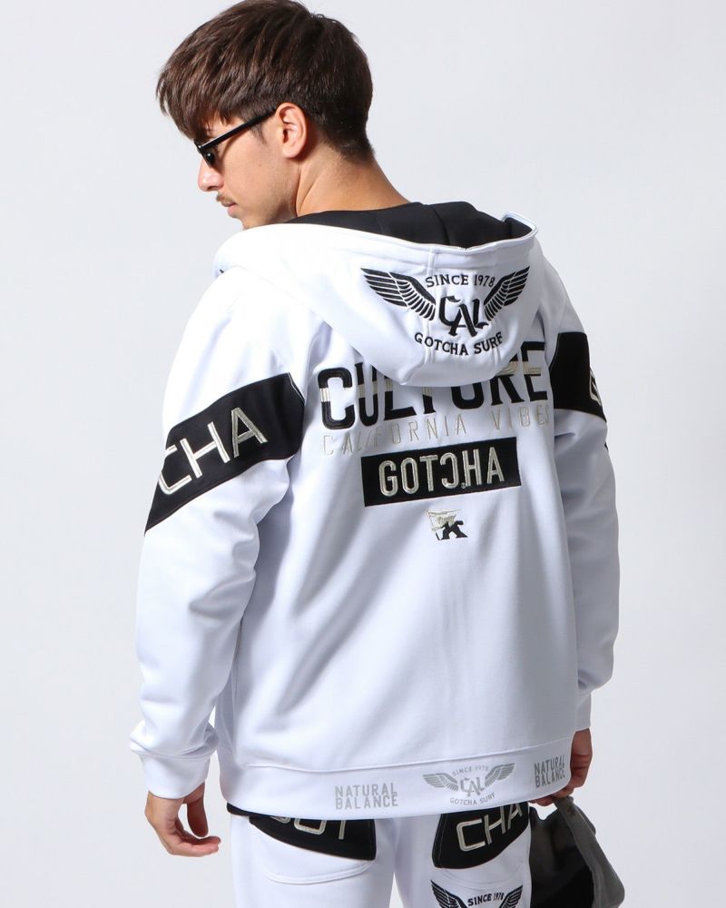 ホワイト：180cm/70kg(Lサイズ着用)