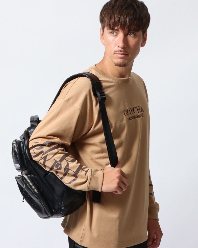 ベージュ：180cm/70kg(Lサイズ着用)