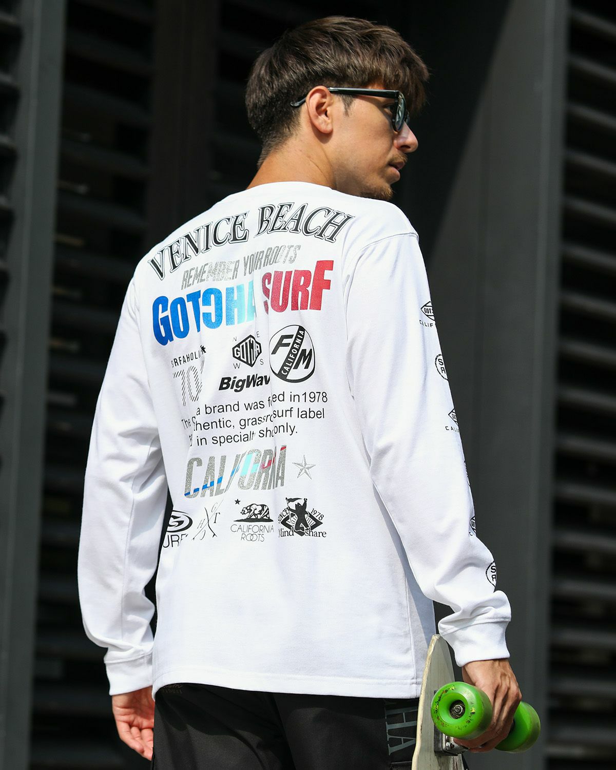 ホワイト：180cm/70kg(Lサイズ着用)