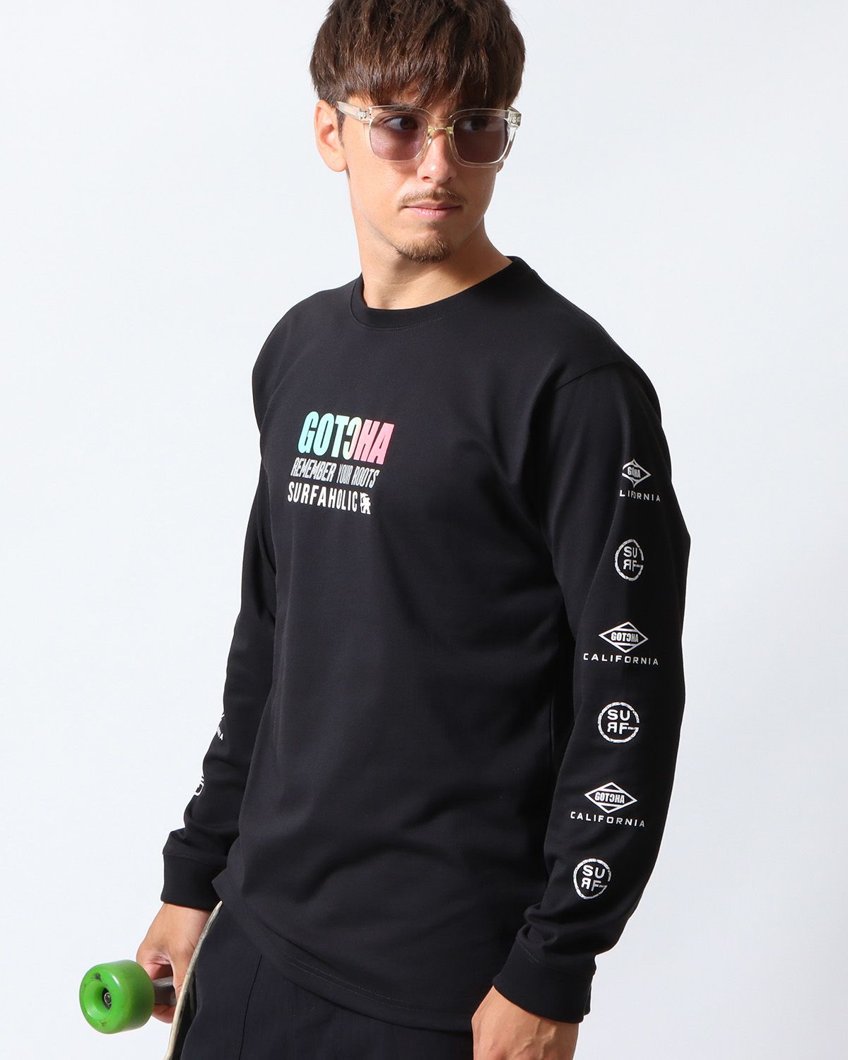 ブラック：180cm/70kg(Lサイズ着用)