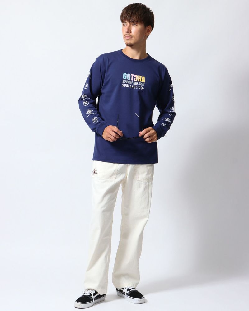 ネイビー：180cm/70kg(Lサイズ着用)