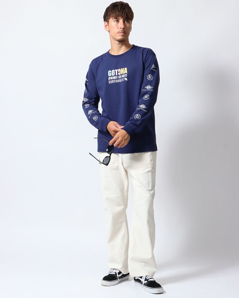 ネイビー：180cm/70kg(Lサイズ着用)