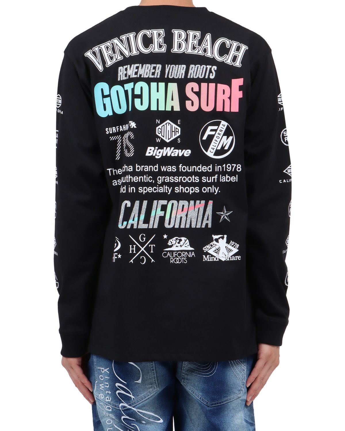 ブラック：174cm62kg(Lサイズ着用)