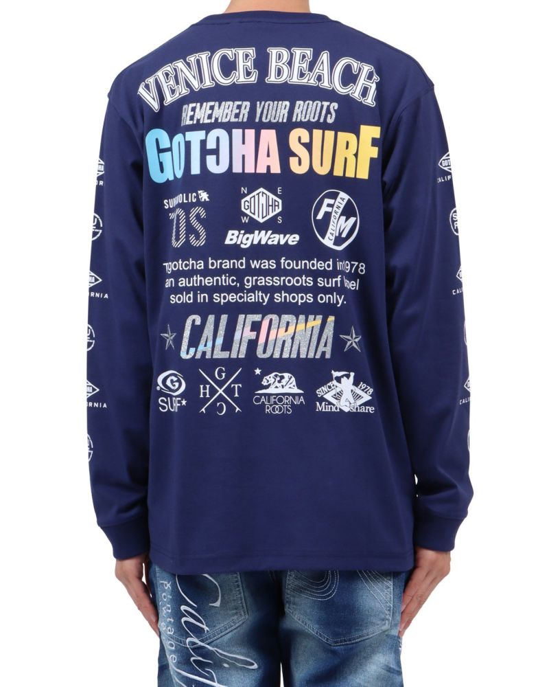 ネイビー：174cm62kg(Lサイズ着用)