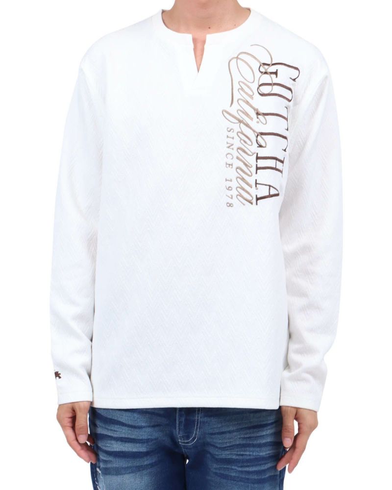 ホワイト：174cm62kg(Lサイズ着用)