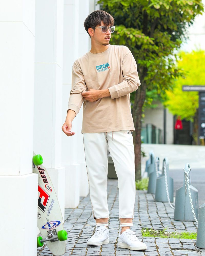 ベージュ：180cm/70kg(Lサイズ着用)