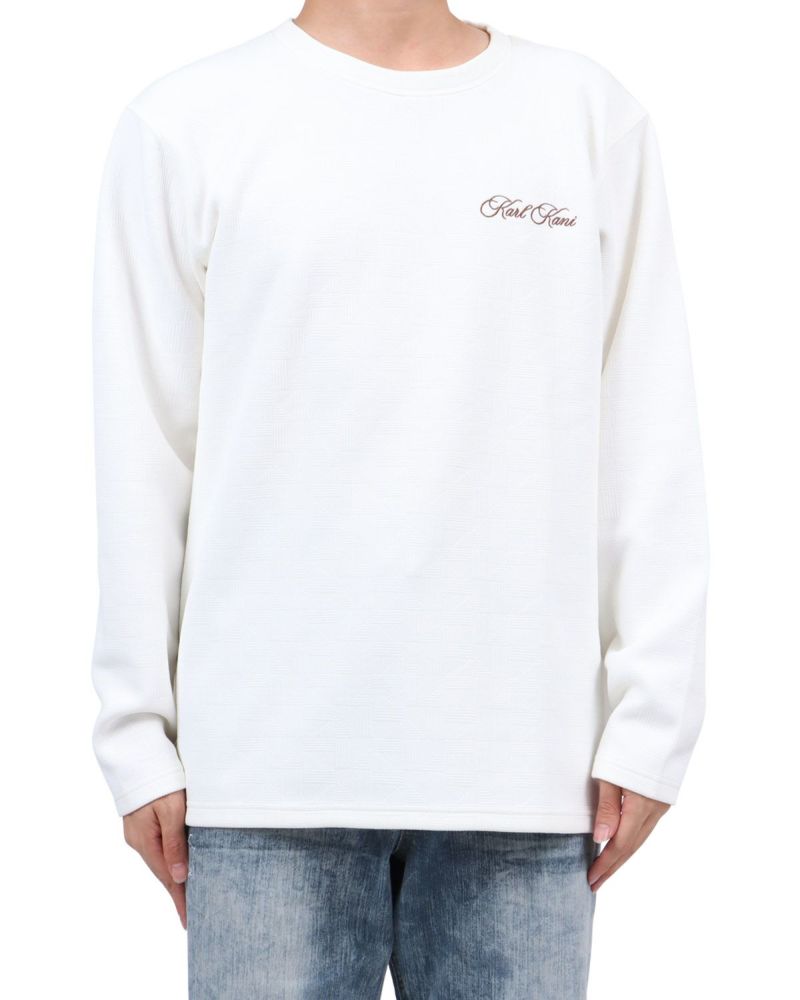 ホワイト：173cm63kg(Lサイズ着用)