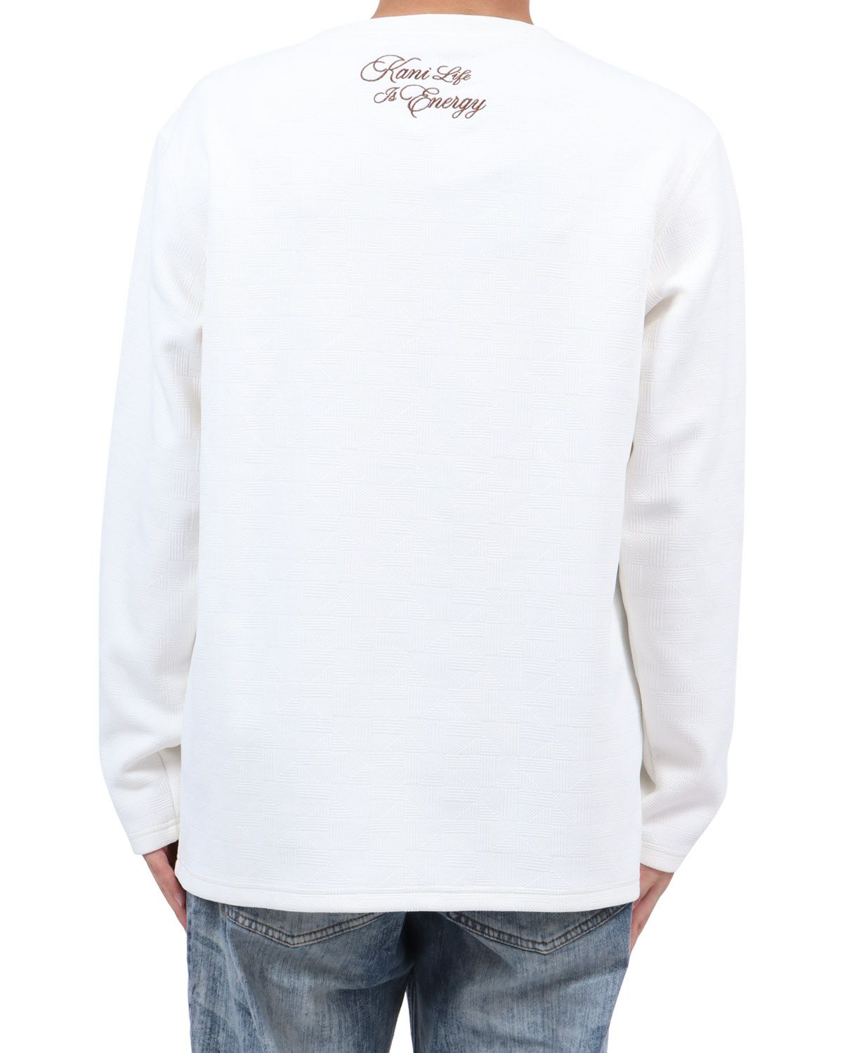 ホワイト：173cm63kg(Lサイズ着用)