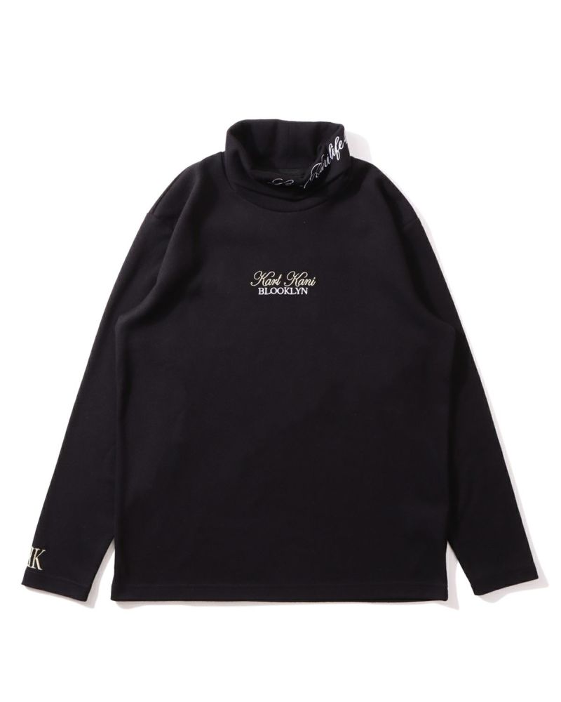 Karl Kani GOLF] 抗菌防臭 ストレッチ 起毛 タートルネック