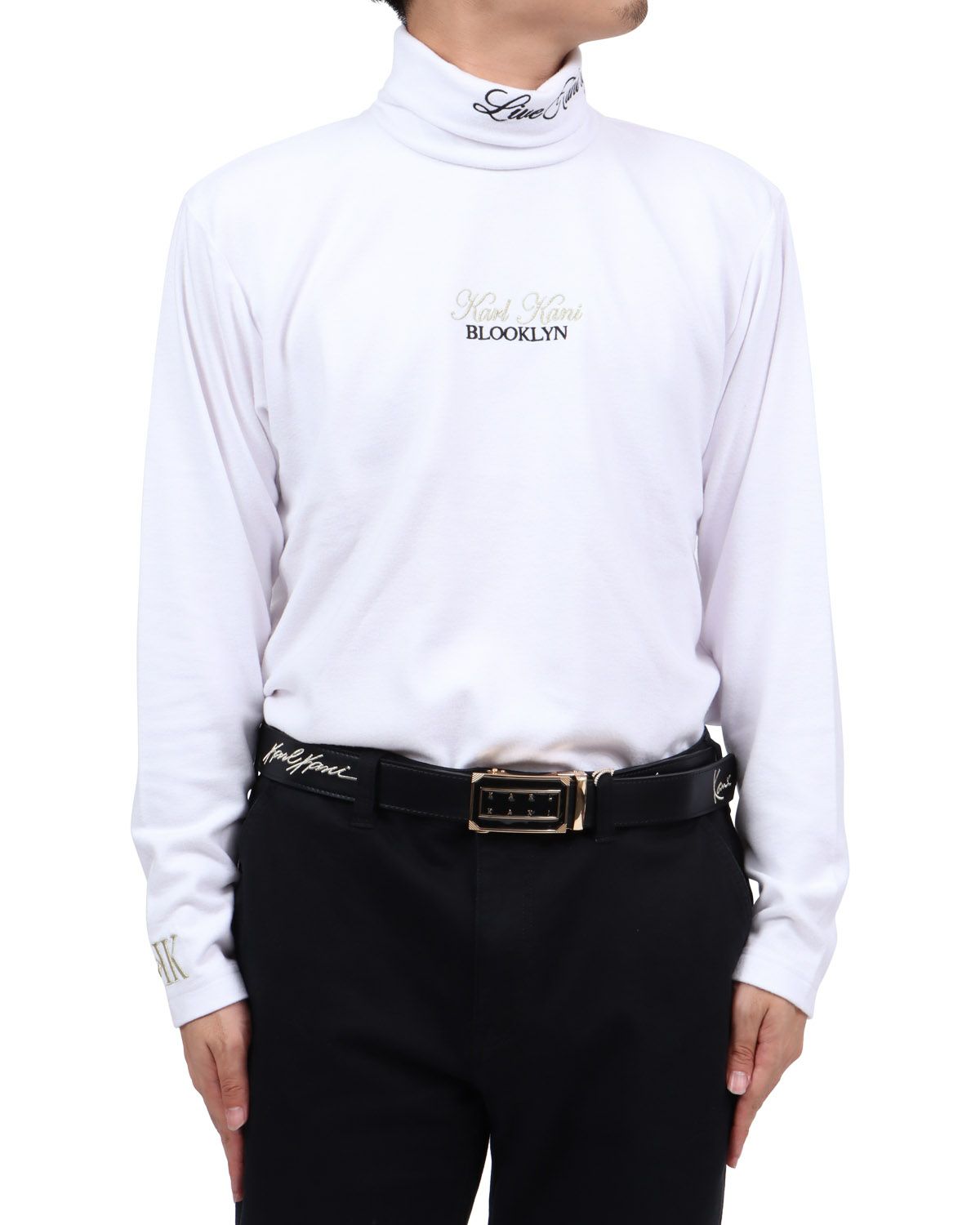 ホワイト：173cm63kg(Lサイズ着用)