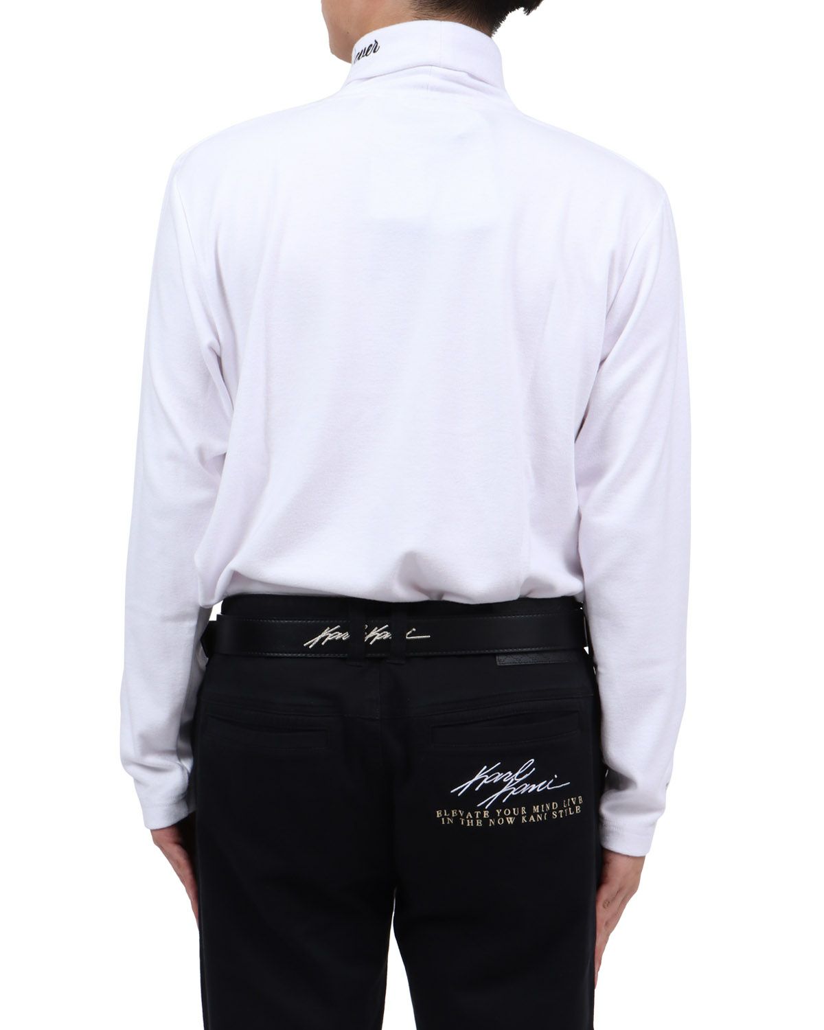 ホワイト：173cm63kg(Lサイズ着用)