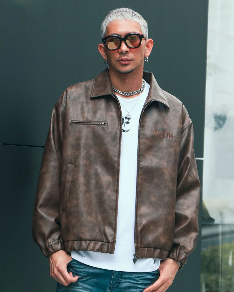 ブラウン:183cm(Lサイズ着用)