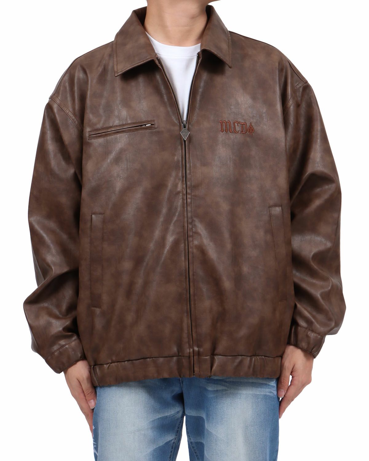 ブラウン：173cm63kg(Lサイズ着用)