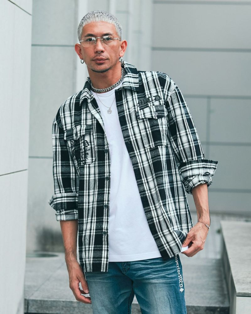 ホワイト:183cm(Lサイズ着用)