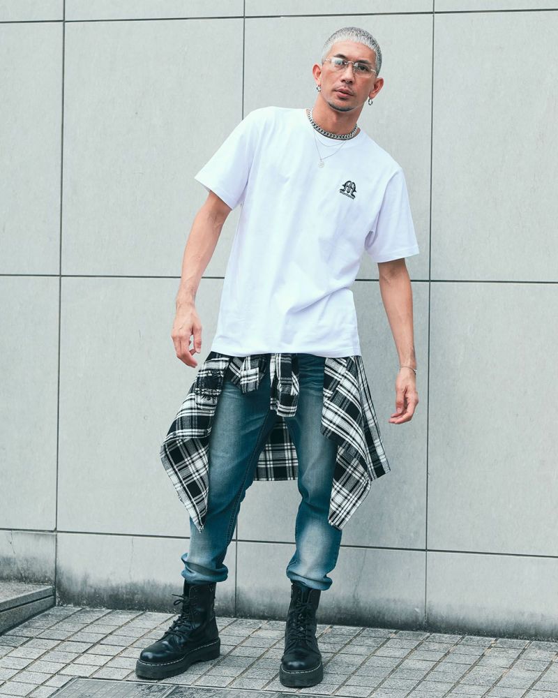 ホワイト:183cm(Lサイズ着用)