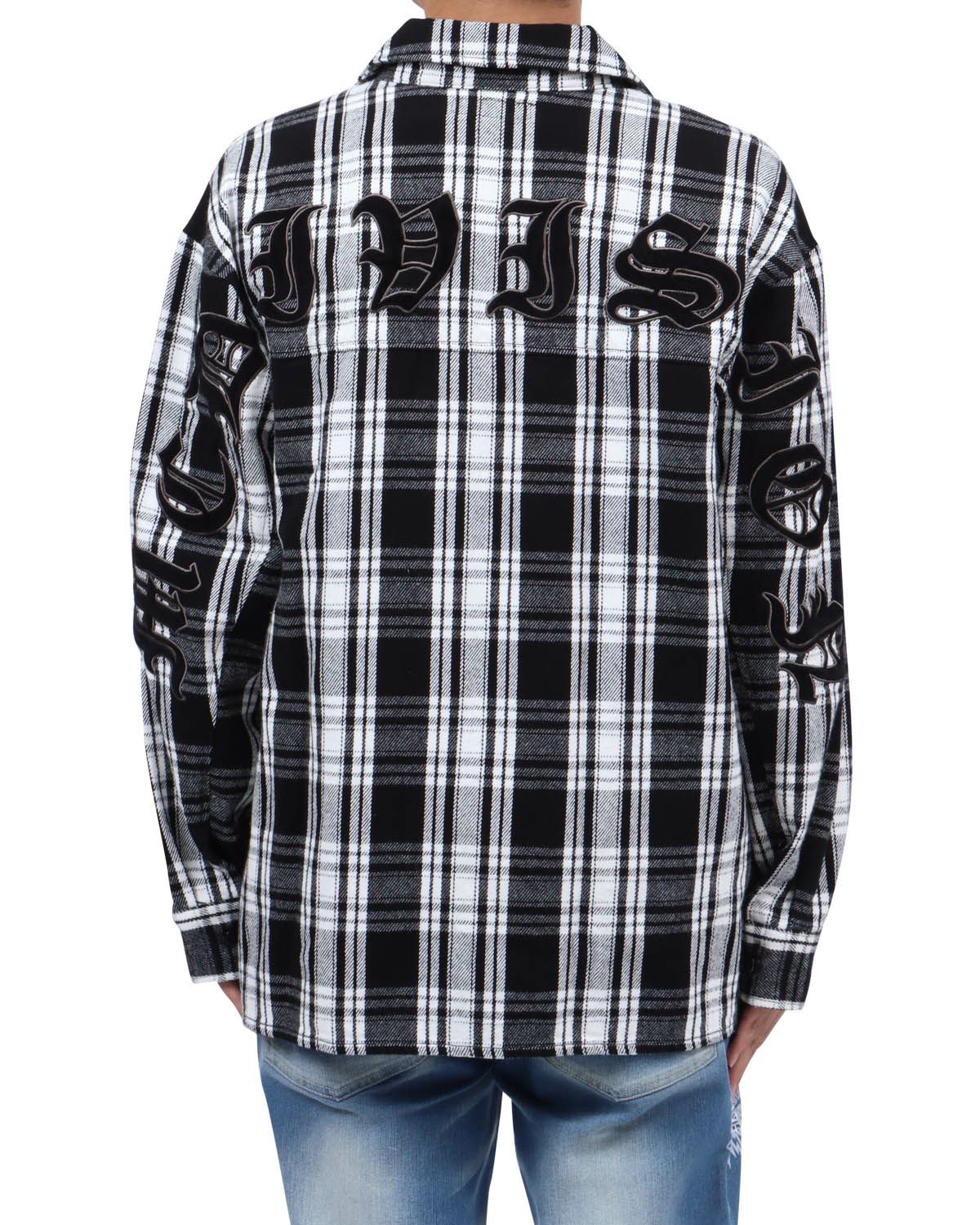 ホワイト：173cm63kg(Lサイズ着用)