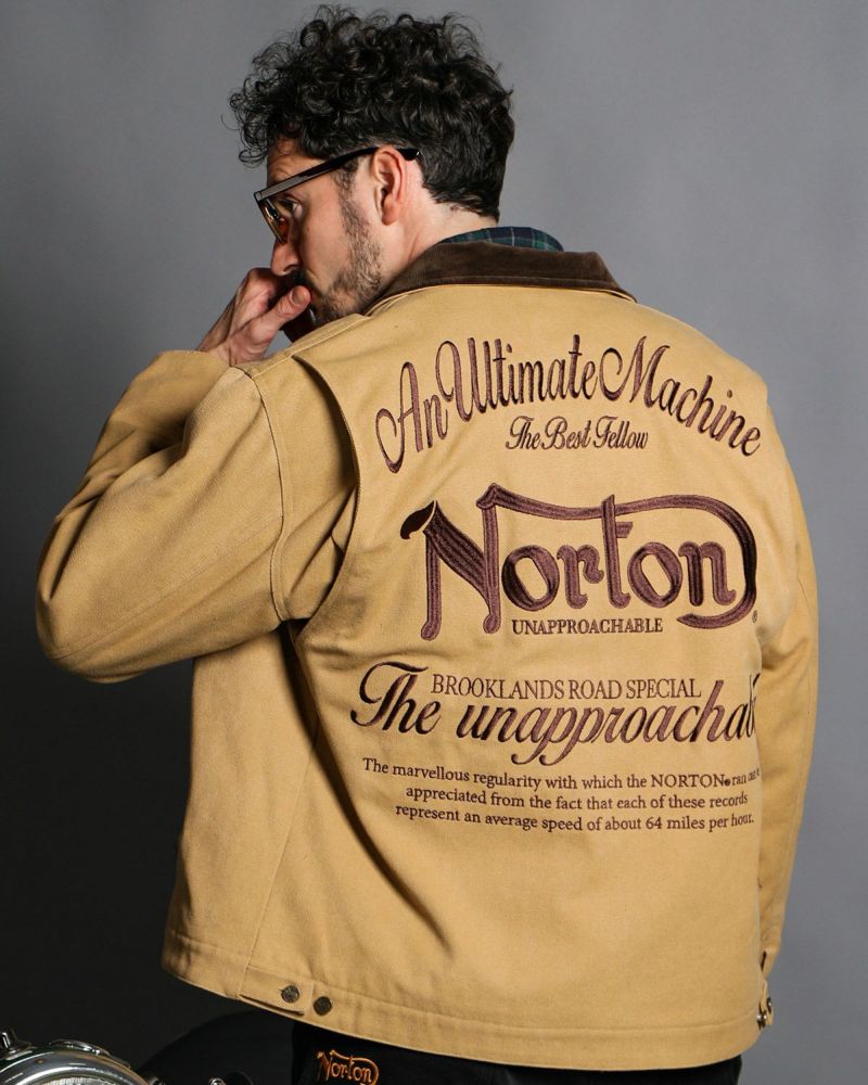 【3日間限定値下げ】Norton ジャケット ノートン（NORTON） ジャケット PUライン NORTONロゴ 総刺繍 B-3