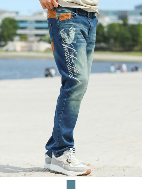 インディゴ：183cm/70kg(Lサイズ着用)