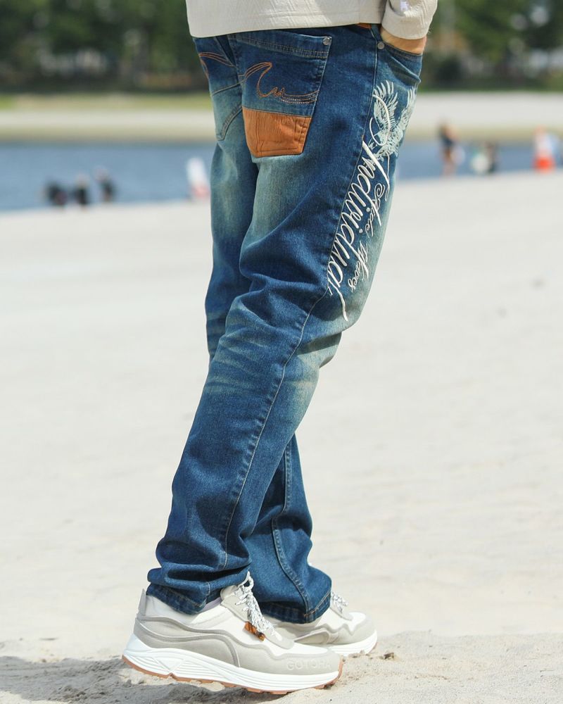 インディゴ：183cm/70kg(Lサイズ着用)