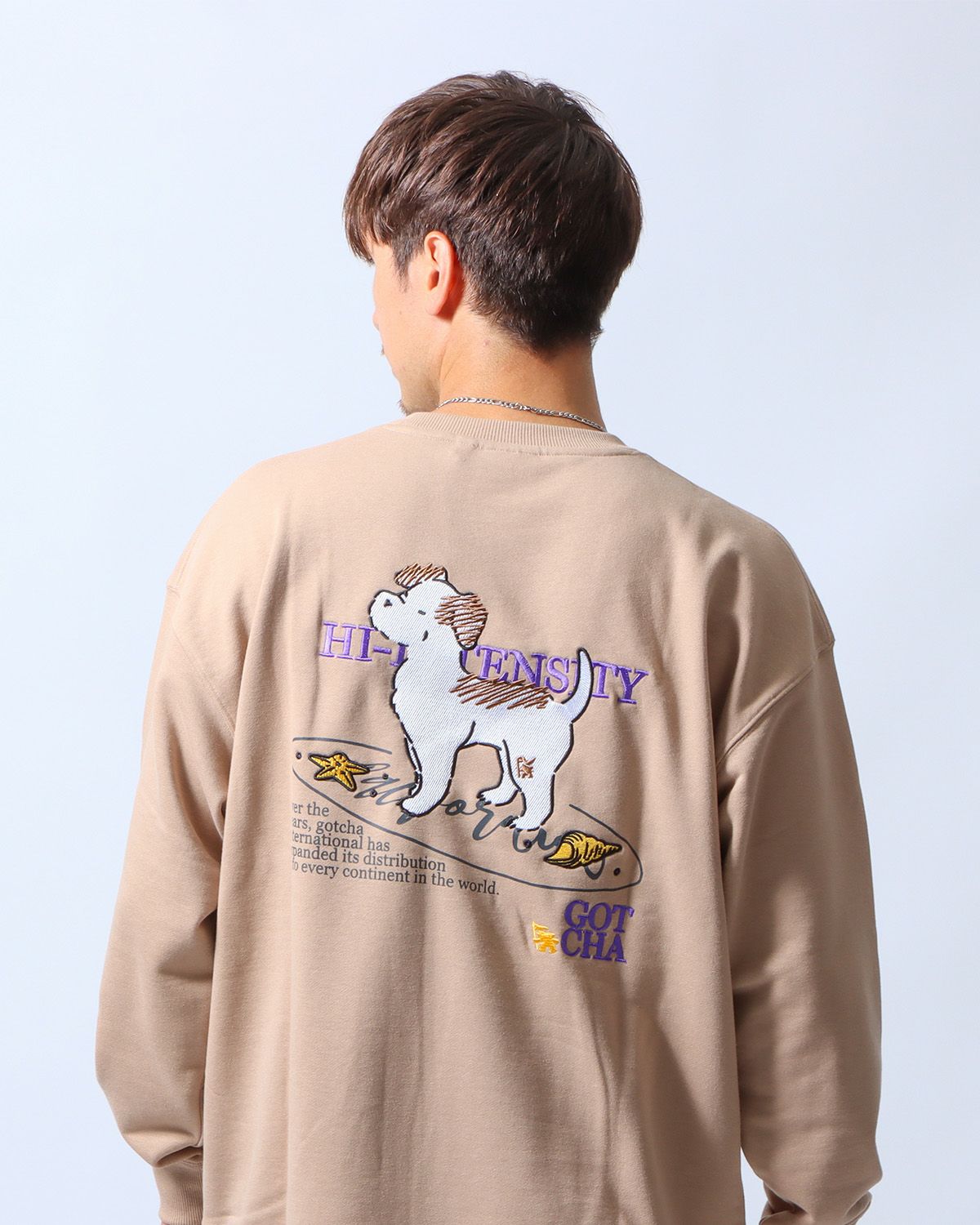 ベージュ：180cm/70kg(Lサイズ着用)